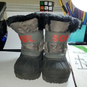 Sorel Kids' Boots - Black, Gray, and Red